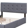 XIYUYEU Queen Size Linen Fabric Bed Wooden Bed Frame with 4 Drawers and Headboard for Bedroom - 3 of 4