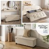 StorageBud Storage Ottoman for Bedroom End of Bed, Faux Leather Storage Bench, Large Storage Ottoman Bench, Entryway Bench with Storage - 3 of 4
