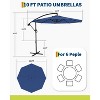 10 FT Patio Umbrella for Outdoor, Outdoor Umbrella With Push Button Tilt and Crank With Cross Base With 8 Sturdy Ribs for Deck Pool Garden Backyard - 3 of 4