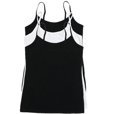  Women's Cotton Tank with Built in Bra, AdjustableTank Top Bra,  Sexy Camisole Top for Women (M,White) : Clothing, Shoes & Jewelry