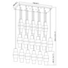 Cayden 17-Light Modern Chandelier - Dimmable, Damp Rated, 42" Linear Design - 4 of 4