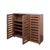 Bellemave Shoe Cabinet, 5-Tier Shoe Storage Cabinet with Adjustable Shelves, Wooden Shoe Rack Organizer with Louvered Doors for Entryway, Hallway - 3 of 4