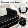 GDFStudio Meline Modern Teddy Upholstered Sectional Sofa with Cushions and Pillows - 4 of 4