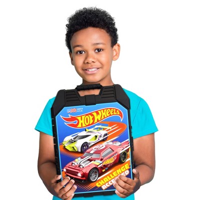 Bright Blue Plastic Hot Wheels 48 Car Carry Case