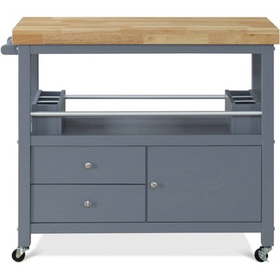 Anson Kitchen Cart Gray - ClickDecor