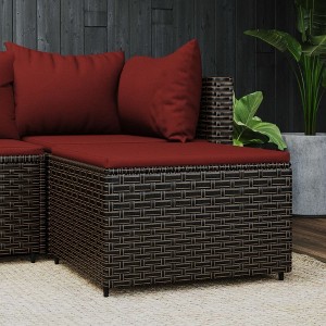 vidaXL Footstool Dark Gray 27.6 in.x21.7 in.x16.1 in. Microfiber Fabric - 1 of 4