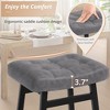 Arceso Counter Height Bar Stools Set, Barstools with Thick Faux Leather Saddle Seat & Heavy Duty Metal Legs,24Inch Kitchen Counter Stools - 4 of 4