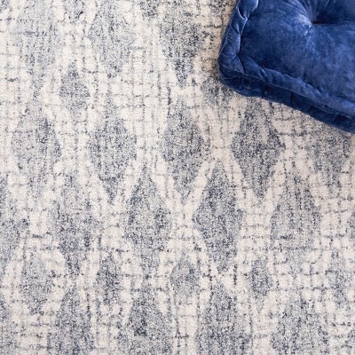 Gray Abstract Handmade Tufted Wool 4' x 6' Rug