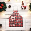 Unique Bargains Christmas Aprons Linen Red Black Beige 21.65"x26.77" 1 Pcs - 2 of 4
