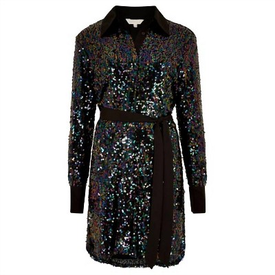 Women's sequin contrast - APRICOT