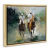 Stupell Industries Polo Players on Horses Black Framed Floater Canvas Wall Art - 3 of 4