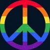 Adult Design By Humans Rainbow Pride and Peace Sign By JuanMedina Tank Top - 2 of 2