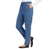 Collections Etc Ladies Cargo Pocket Pull-on Jeans - 2 of 4