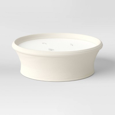 29oz Ceramic Ribbed Chalk with Abrasive Glaze 3-Wick Jar Candle Citronella - Threshold™ designed with Studio McGee
