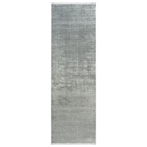 Gertmenian Florance Asti Luxury Distressed Teal Blue High-Low Indoor Viscose Acrylic Area Rug with Fringe - 1 of 3