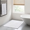 SEVOBAL Bathroom Rugs Bath Mat Rug Home Decor Carpet Shower Mat Home Decor Chenille Chain Stitch for Shower Room Bathroom Home, White, 24"*17"*0.5" - 3 of 4