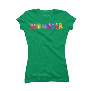 Junior's Design By Humans Cute Momster Cartoon Monster By averilshop T-Shirt - 1 of 2