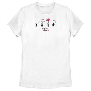 Women's Squid Game Silhouette Icons T-Shirt - 1 of 4