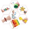 Kids Musical Instruments, Wooden Percussion Toys for Boys and Girls, Toddler Music Toy Set with Xylophone and Maracas - 3 of 4