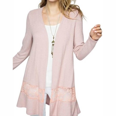 Women's Cardigan With Lace Detail - VOCAL APPAREL