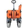 CAVINAS 3-in-1 Folding Wagon Cart with Bench Seat, Shopping Wagon Cart for Camping, Shopping - 4 of 4