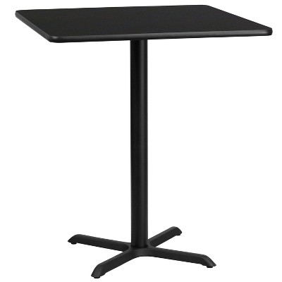 30" x 60" Black Laminate Table Top With Base Table Height Restaurant Table 