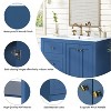 36" Single Sink Bathroom Vanity With Ceramic Basin Sink Top, Freestanding Vanity With 2 Drawers And 2 Doors - 4 of 4