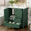 Bathroom Vanity with Sink Combo, Solid Wood Freestanding Cabinet with Drawers & Soft-Close Doors, Modern Storage Vanity Set-Maison Boucle - 3 of 4
