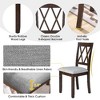 Kumasinova Upholstered Dining Chairs – Set of 2 Tufted Linen Fabric Kitchen Chairs with Arched Backrest, Accent Diner Chairs with Solid Wood Legs - 2 of 4
