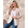 Coolmee Womens Casual Blazers Open Front Long Sleeve Lapel Collar Work Office Suit Jackets Blazer with Pockets - 2 of 3