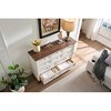 ORRD 10 Drawer Dresser Chest with Wooden Base & Riser Trim, Rustic Storage Organizer for Bedroom & Living Room - 3 of 4