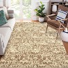 Washable Non-Slip Vintage Low Pile Rug - Soft Distressed Print Carpet for Living Room, Bedroom, Nursery & Office - 2 of 4