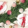 Orieon 25PCS Classic Velvet Christmas Ball Ornaments, 2.36 Inch Shatterproof Xmas Tree Decorations, Soft Plush Holiday Home & Party Decor, Pink - 4 of 4