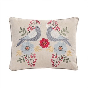 Angelica Bird Decorative Pillow - Levtex Home - 1 of 3
