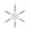 Jeweled Metal Snowflake Ornament Set – 14"H Silver Christmas Decorative Ornaments (Set of 6) by Melrose - 3 of 4