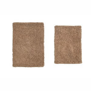 Fantasia Bath Rug Collection Cotton Shaggy Pattern Tufted Set of 2 Bath Rug Set - Home Weavers - 1 of 3