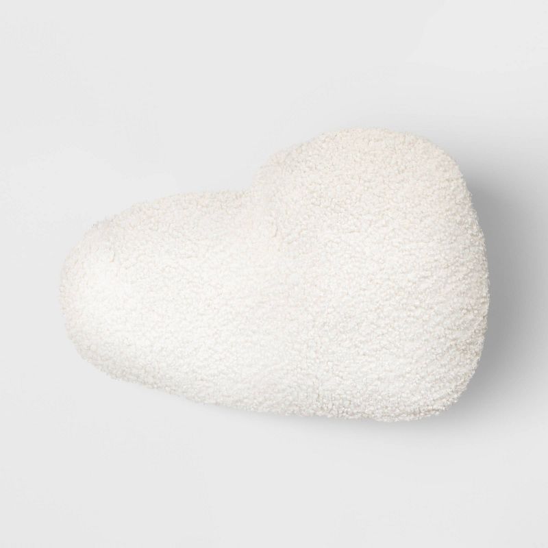 Oversized Teddy Boucle Heart Throw Pillow - Threshold™, 4 of 12