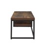 INFURNIC TV Stands and Consoles Industrial Rustic Entertainment Center with Metal Frame and Open Shelf for Living Room, Black,Oak, 51"*18"*4" - 2 of 4