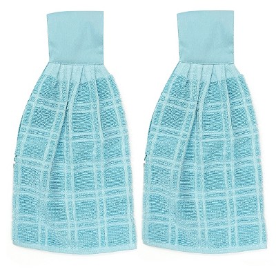 Kovot Set Of 2 Cotton Hanging Tie Towels | Include (2) Hanging Towels ...
