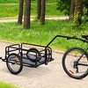 Whisen Bike Cargo Trailer, Pet Strollers, Bicycle Trailer, Heavy-Duty Bike Wagon Cart with Foldable Compact Storage - Black - 2 of 4
