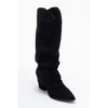 Elaris - Black Gusseted Block Heel Knee-High Boot (Women) | Prologue Shoes - 3 of 4