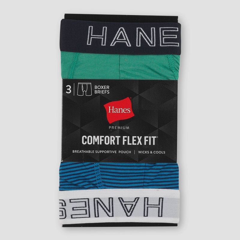 Hanes Premium Comfort Flex Fit Men's Boxer Briefs 3pk, 3 of 3