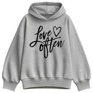 Women's - Instant Message - Love Often Oversized Fleece Hoodie