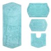 Waterford Collection Cotton Tufted Set of 4 Bath Rug Set - Home Weavers - 2 of 4