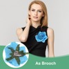 Unique Bargains Fabric Floral Wedding Party Rose Hair Clip Brooch 1 Pc - 4 of 4