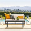 Arceso Outdoor Coffee Table, HDPS Patio Coffee Tables for Outside Rectangle, Adjustable Levelling Feet/Weather Resistant, Dark Gray - 3 of 4