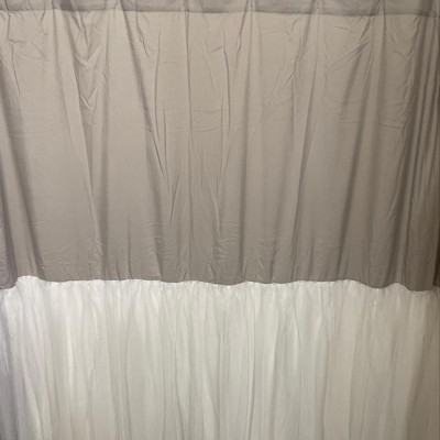 Tulle Skirt Color Block Shower Curtain - Lush Décor : Target