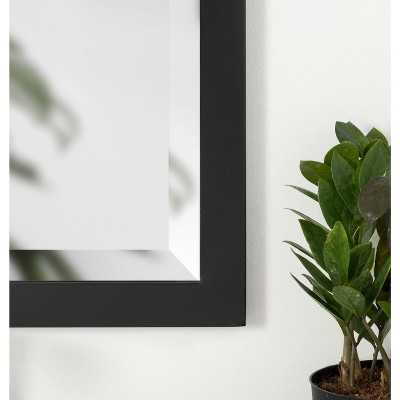 Chadbolt Black Rectangular Wall Mirror with Iron Bracket