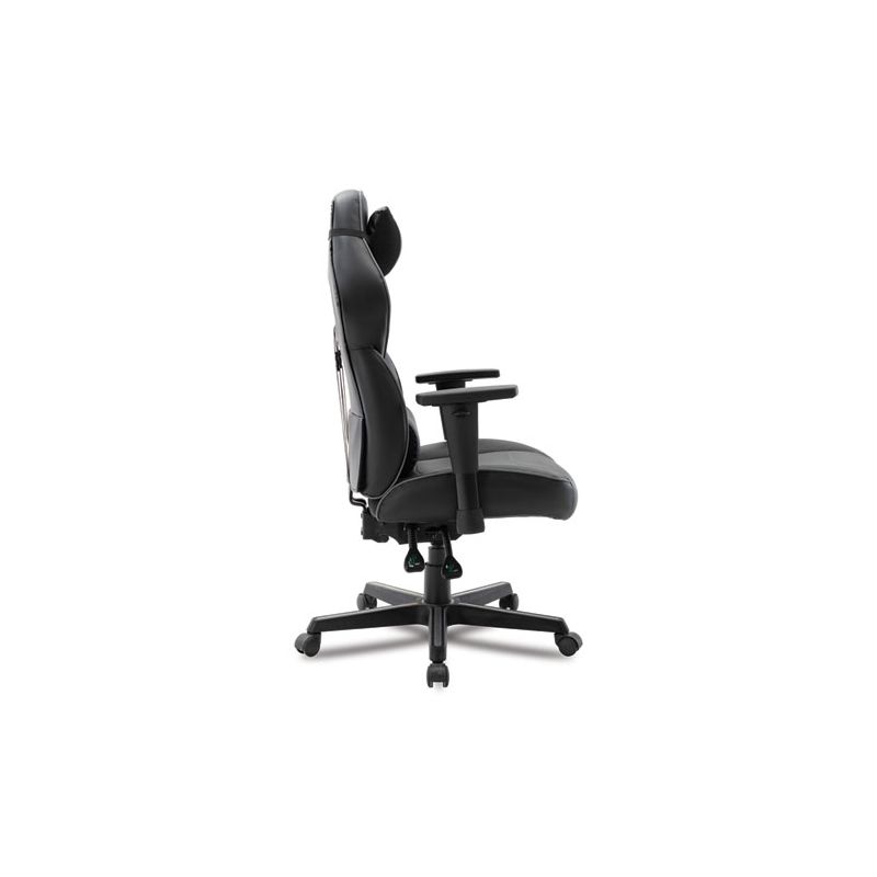 Alera Racing Style Ergonomic Gaming Chair, Supports 275 lb, 15.91" to 19.8" Seat Height, Black/Gray Trim Seat/Back, Black/Gray Base, 4 of 8
