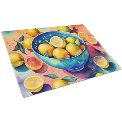 NEW Colorful Lemons Glass Cutting Board Decorative Tempered Glass Kitchen Cutting and Serving Board Large Size Chopping Board